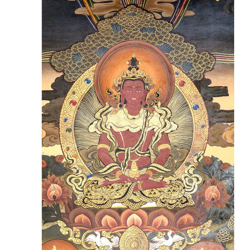 High quality handmade Amitayu Buddha Thangka - Himalayas Shop
