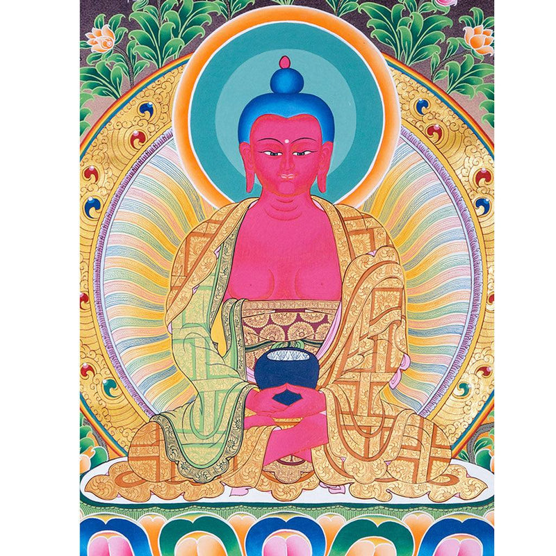 Hand made Authentic Amitabha Buddha painting from Nepal - Himalayas Shop