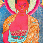 Amitabha Buddha Thangka painting on canvas with pancha buddha ( 5 Buddha) Tibetan Art
