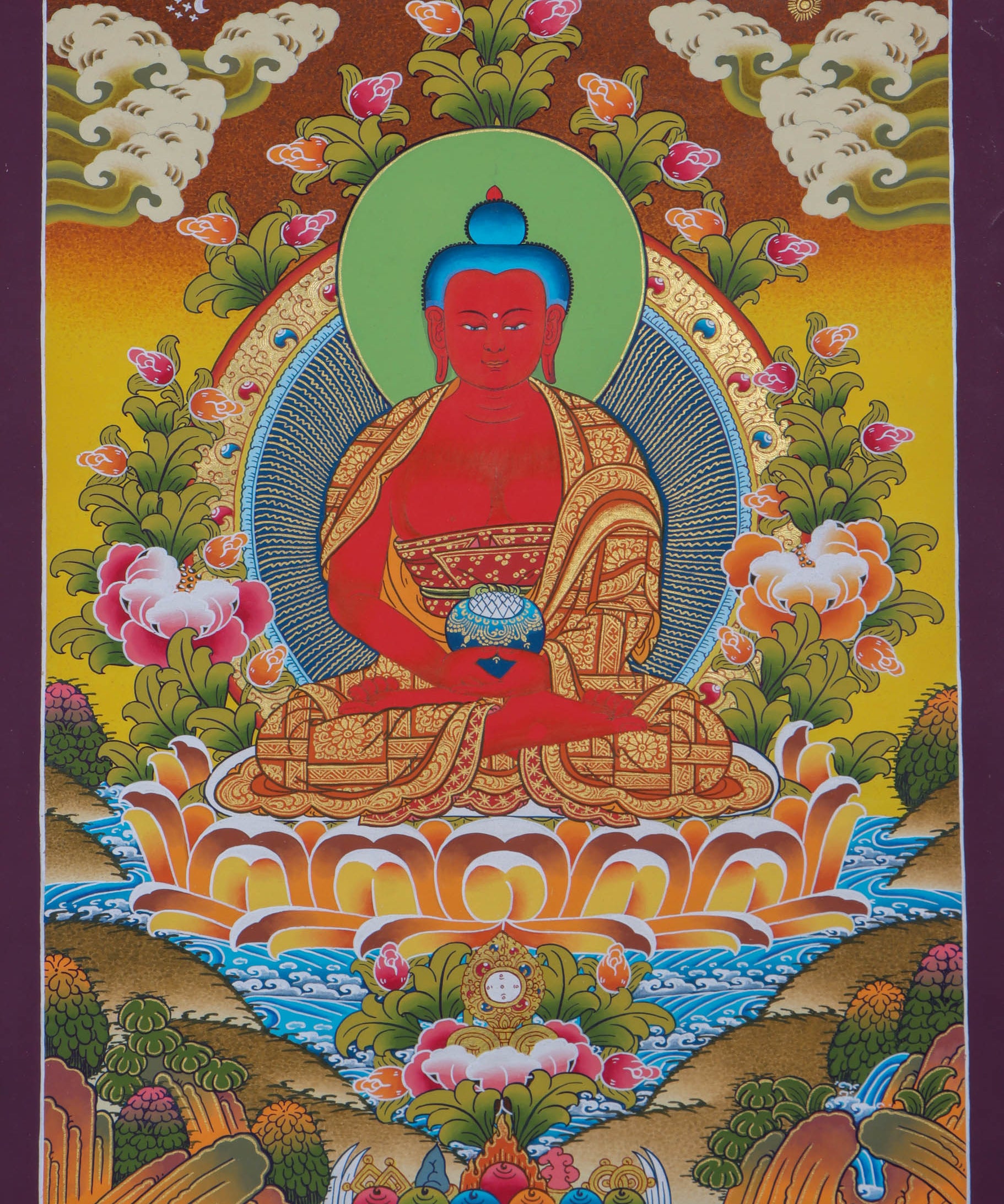 Amitabha Buddha Thangka Painting - Himalayas Shop