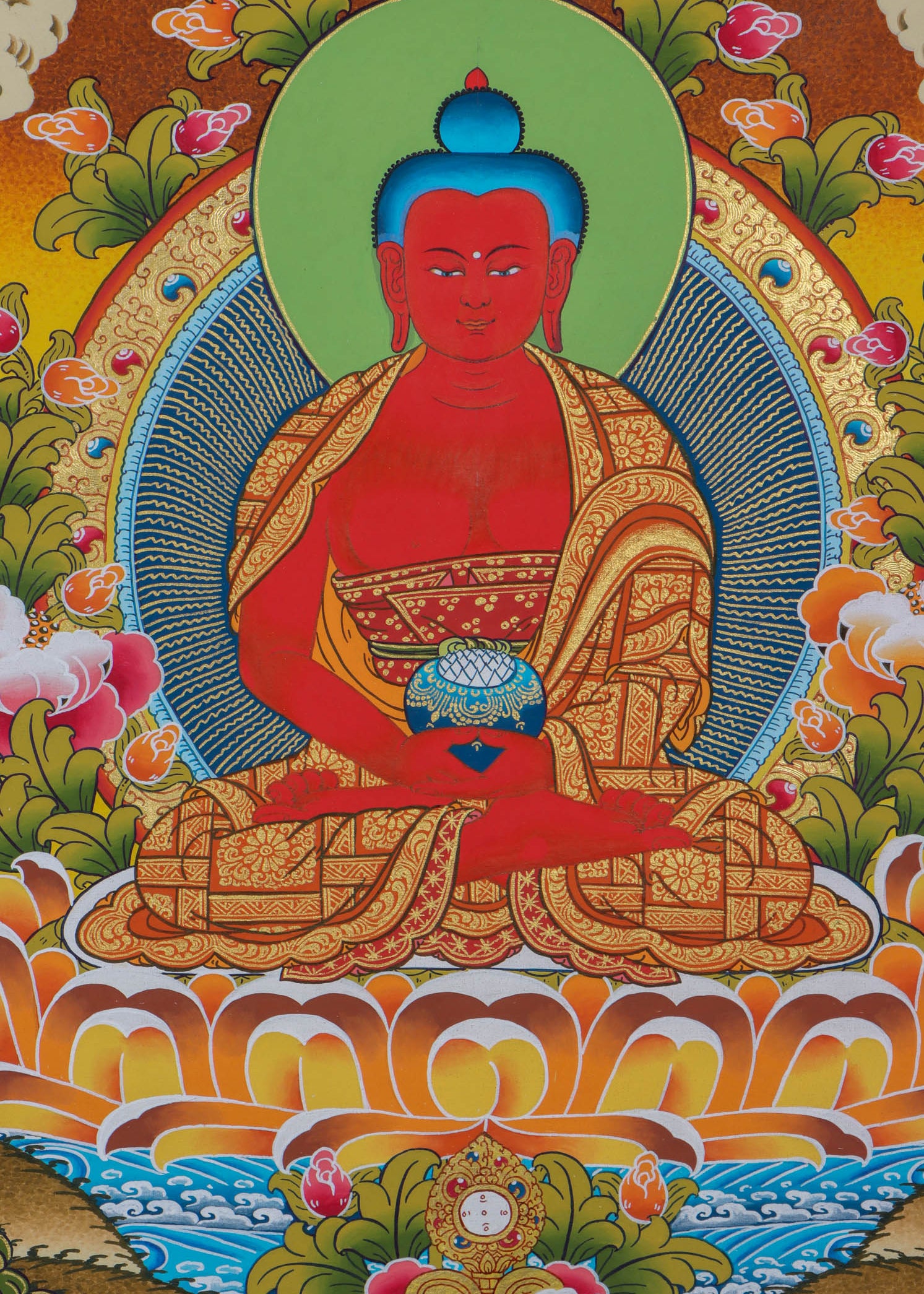 Amitabha Buddha Thangka Painting - Himalayas Shop