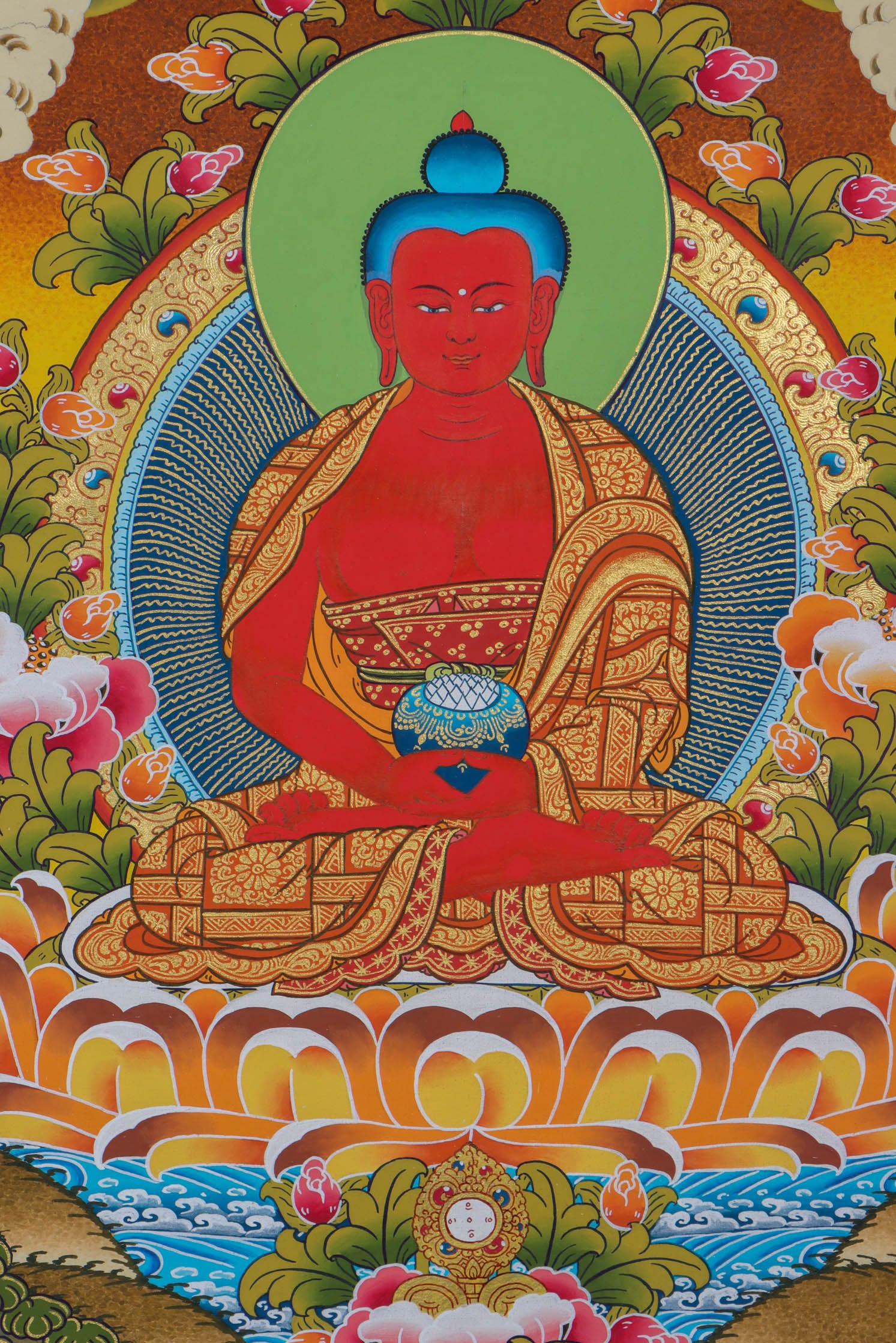 Amitabha Buddha Thangka Painting - Himalayas Shop
