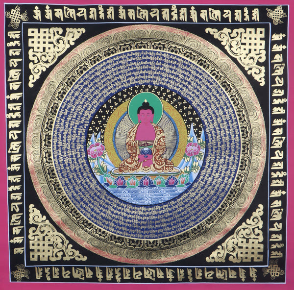 Amitabha Mandala - Buddha Mandala Thangk- Best handpainted thangka painting - HimalayasShop 