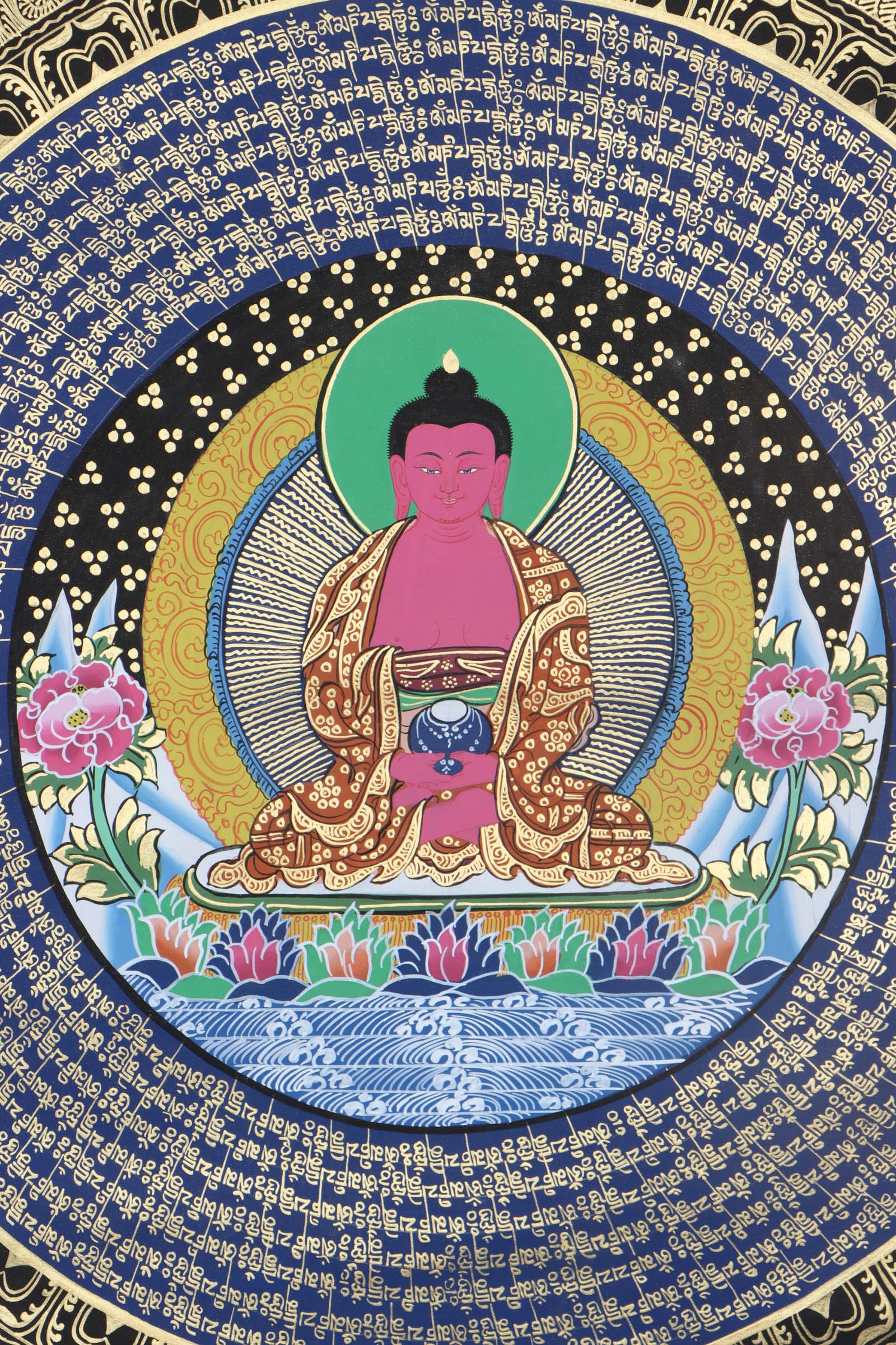 Amitabha Mandala - Buddha Mandala Thangk- Best handpainted thangka painting - HimalayasShop 