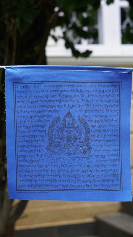 Blue Amitayus Buddha Tibetan Prayer Flag