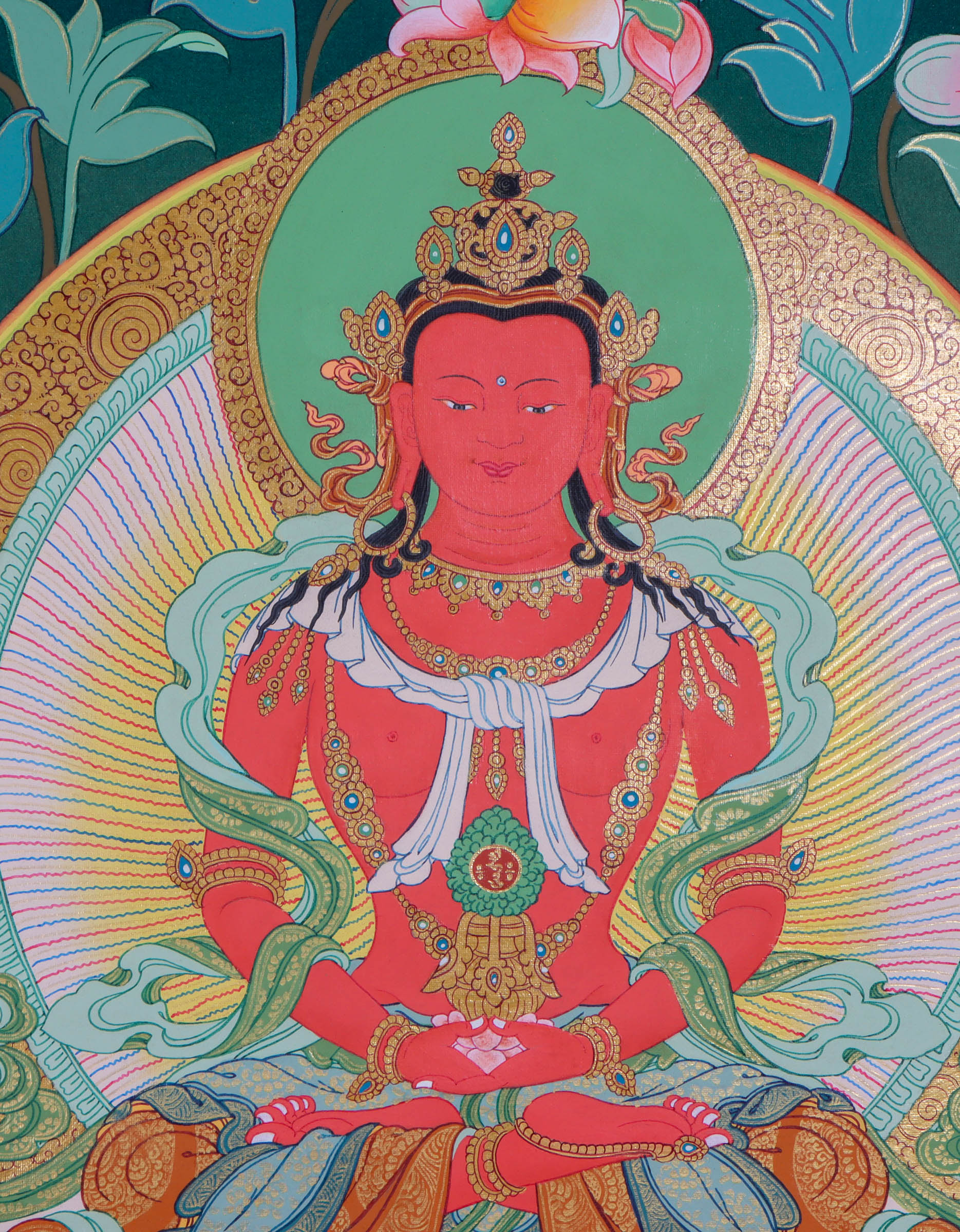 Amitabha Thangka Art - Handpainted Thangka Art