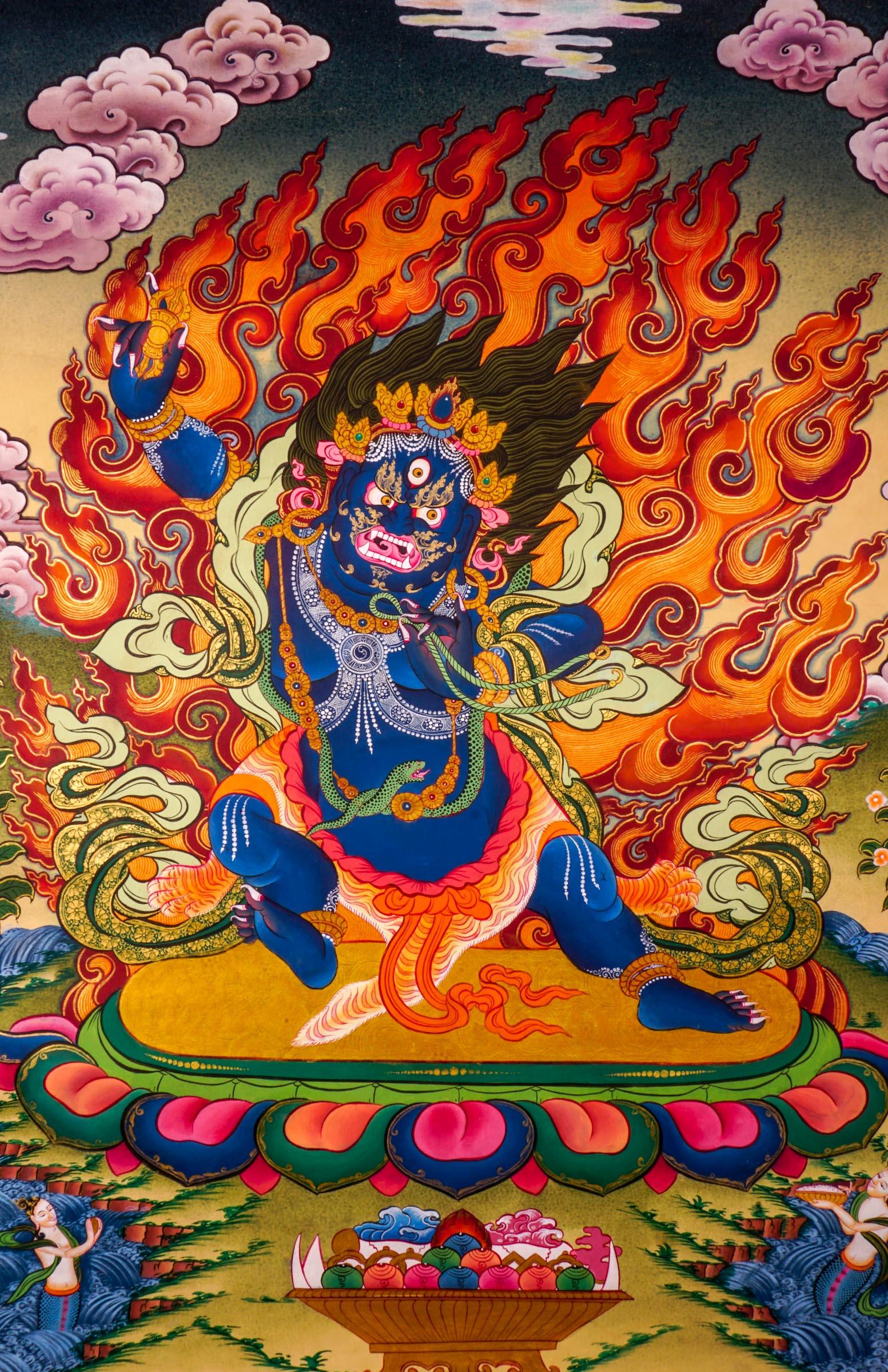 Vajrapani Thangka close view