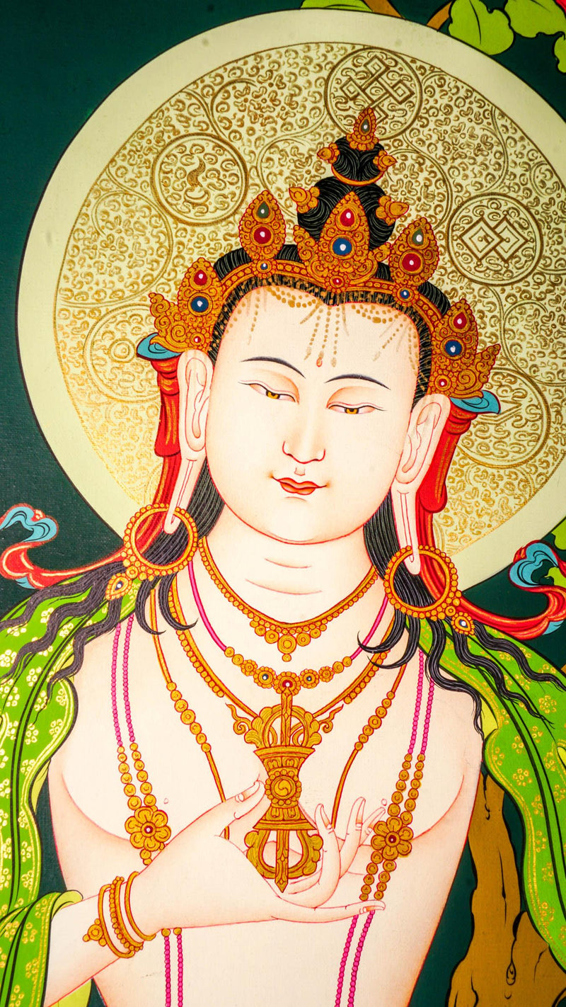 Vajrasattva Thangka Close View