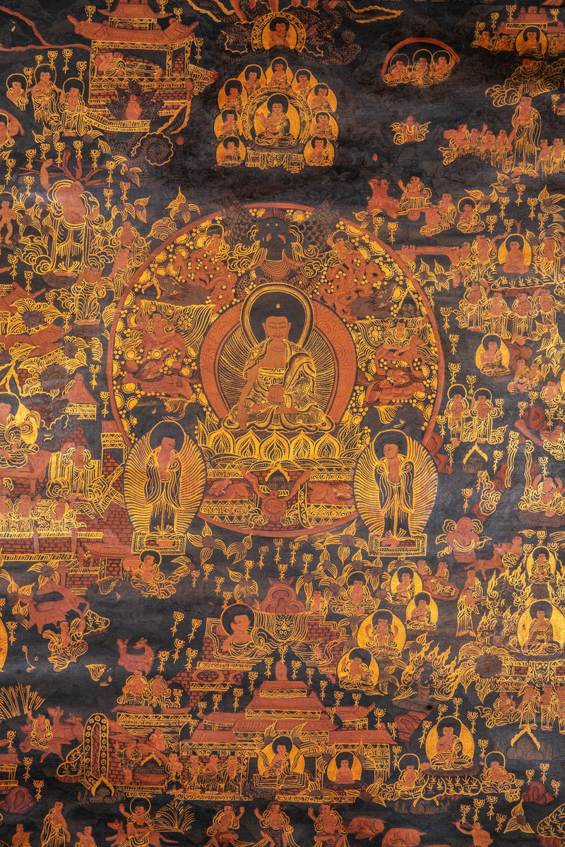 Life of Buddha Thangka Painting - Himalayas Shop