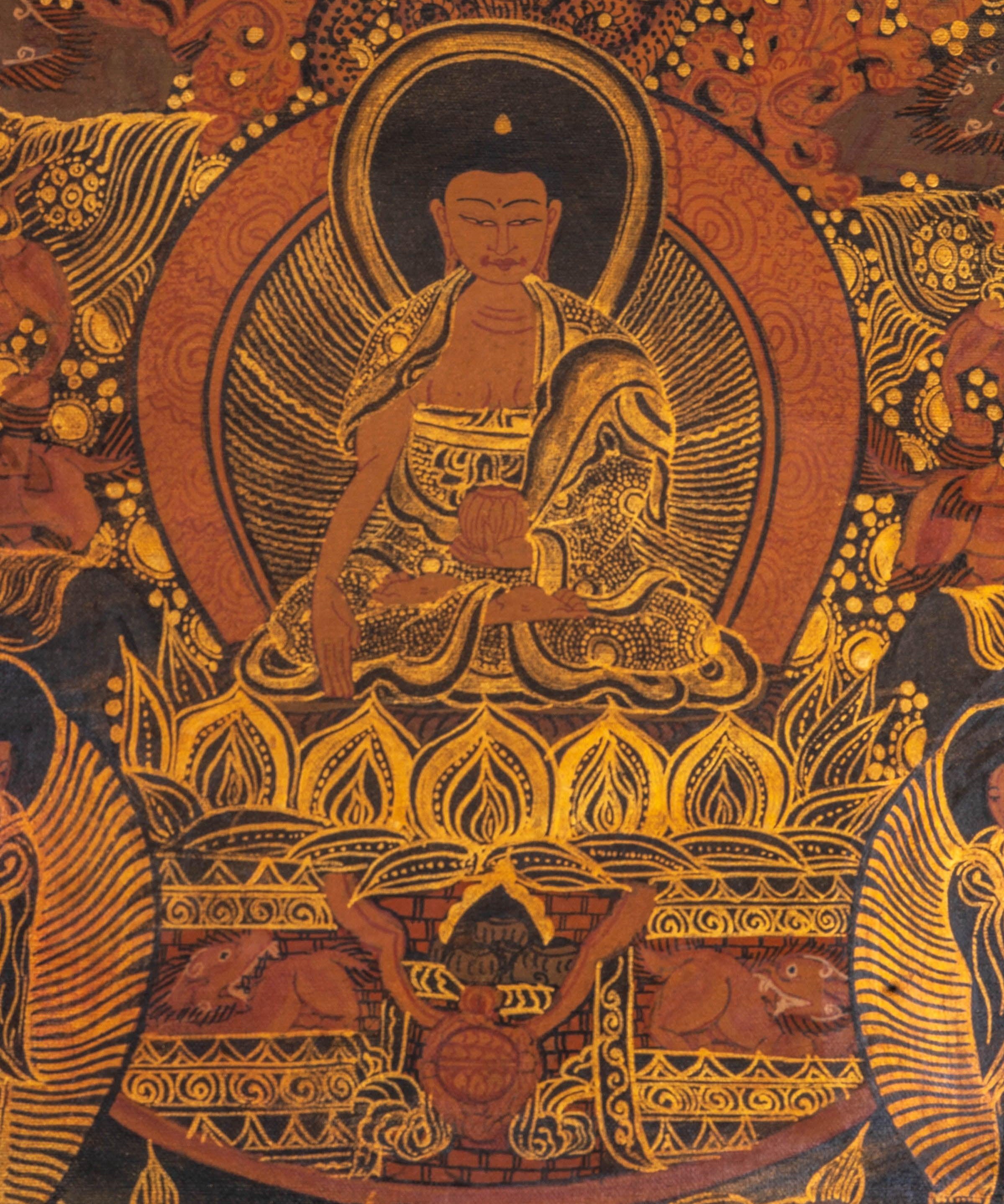Life of Buddha Thangka Painting - Himalayas Shop