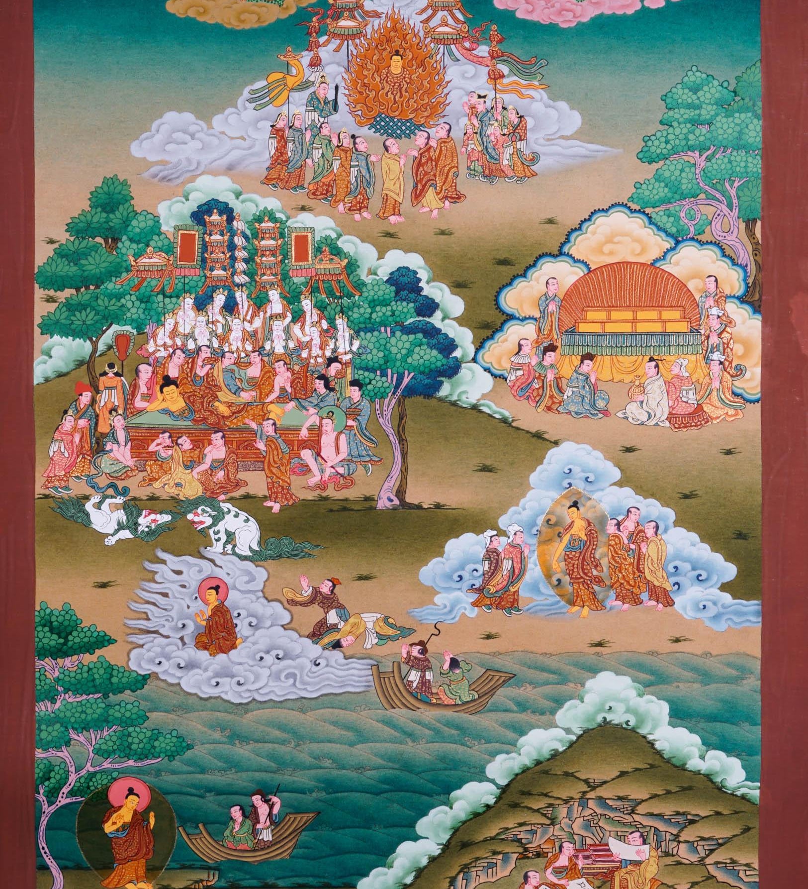 Buddha Life Thangka Painting - Best handpainted thangka painting - HimalayasShop