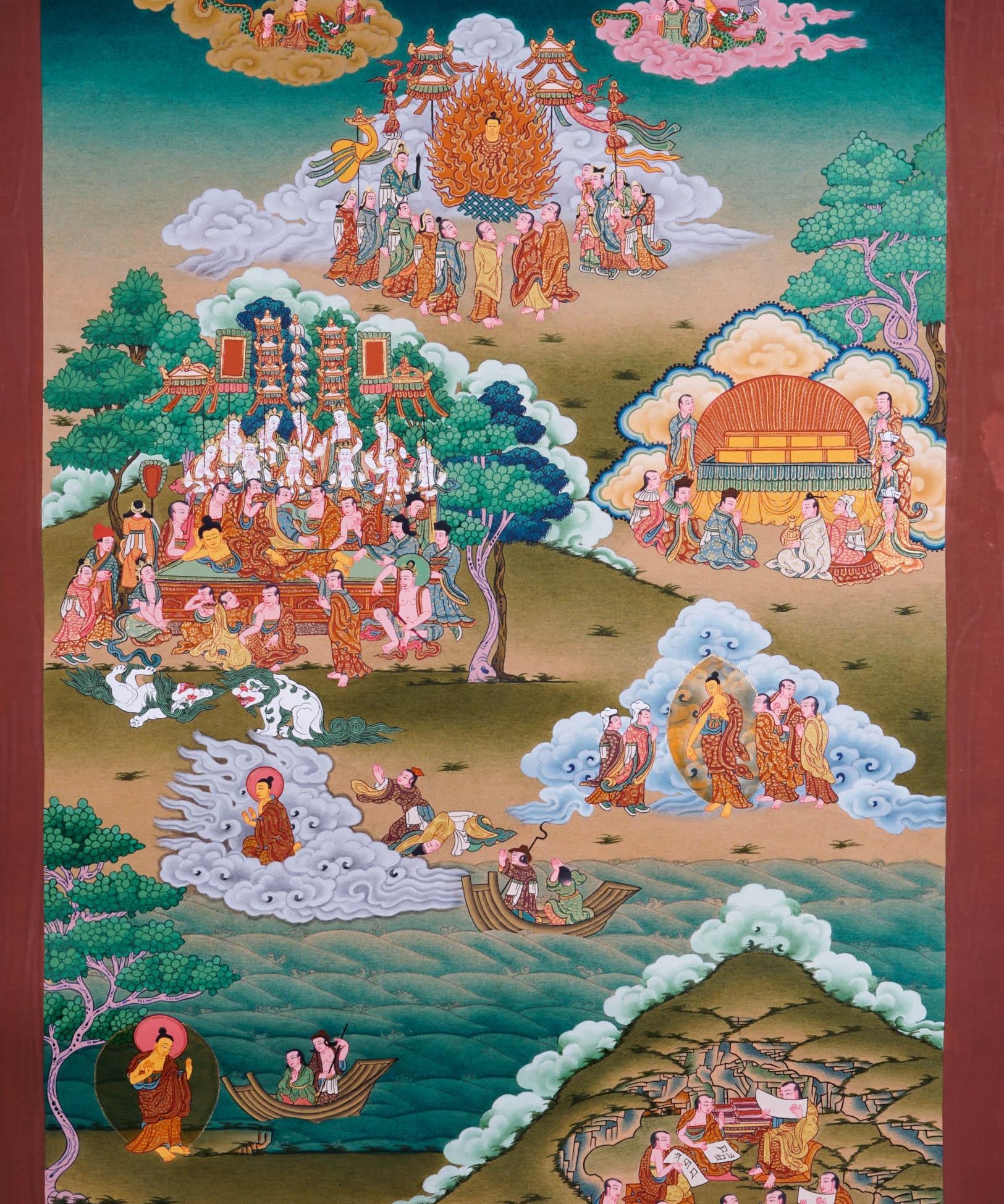 Buddha Life Thangka Painting - Best handpainted thangka painting - HimalayasShop