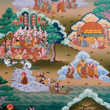 Buddha Life Thangka Painting - Best handpainted thangka painting - HimalayasShop
