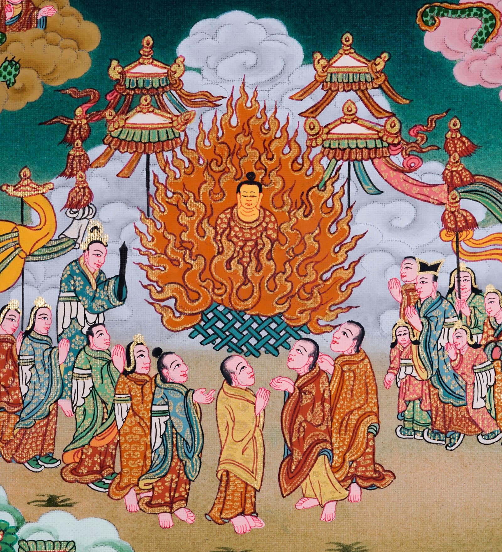 Buddha Life Thangka Painting - Best handpainted thangka painting - HimalayasShop