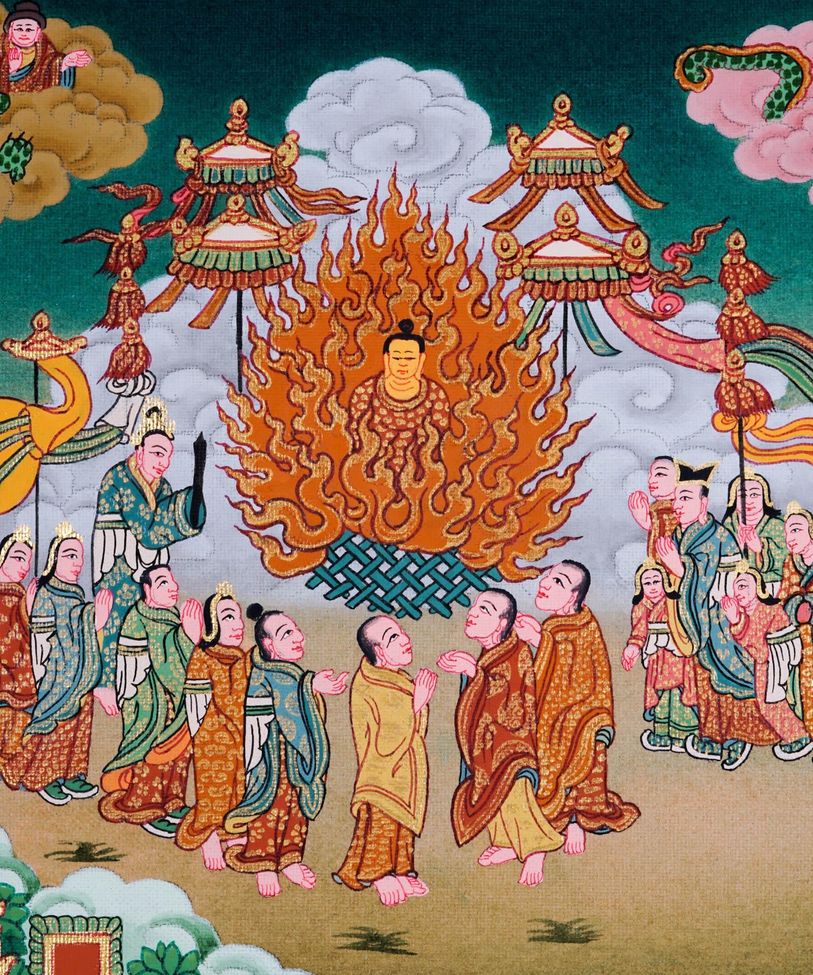 Buddha Life Thangka Painting - Best handpainted thangka painting - HimalayasShop