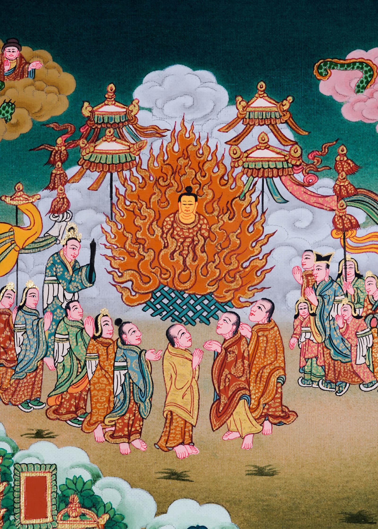 Buddha Life Thangka Painting - Best handpainted thangka painting - HimalayasShop