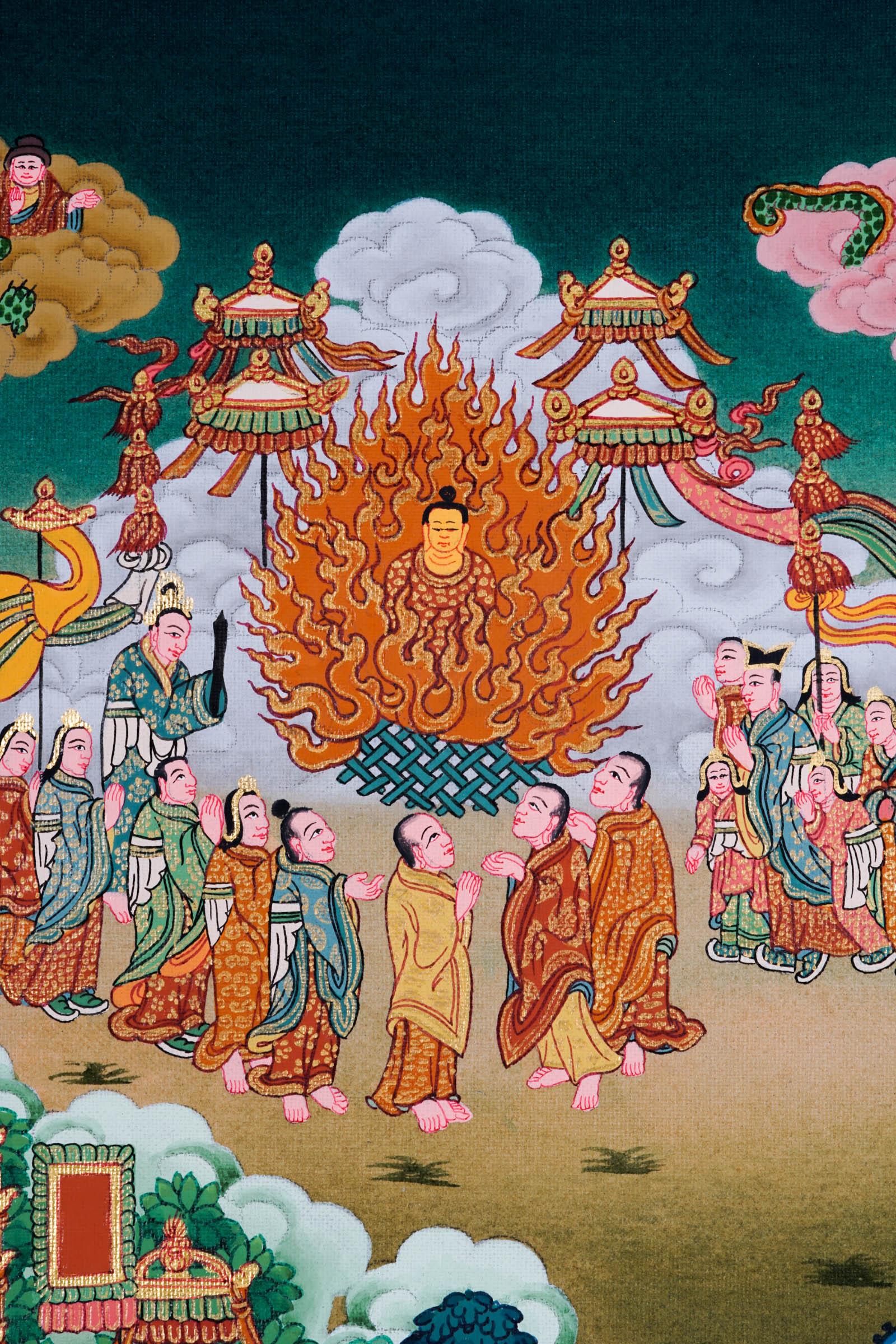 Buddha Life Thangka Painting - Best handpainted thangka painting - HimalayasShop
