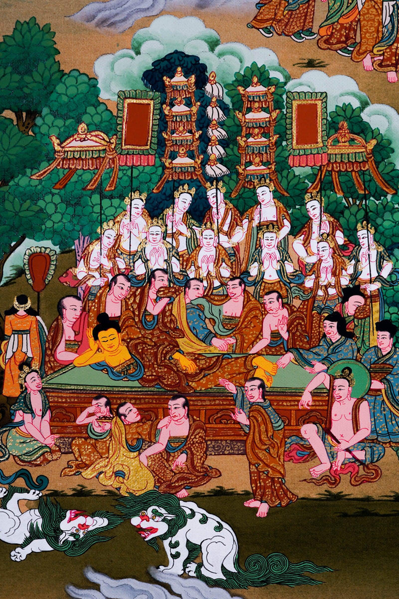 Buddha Life Thangka Painting - Best handpainted thangka painting - HimalayasShop