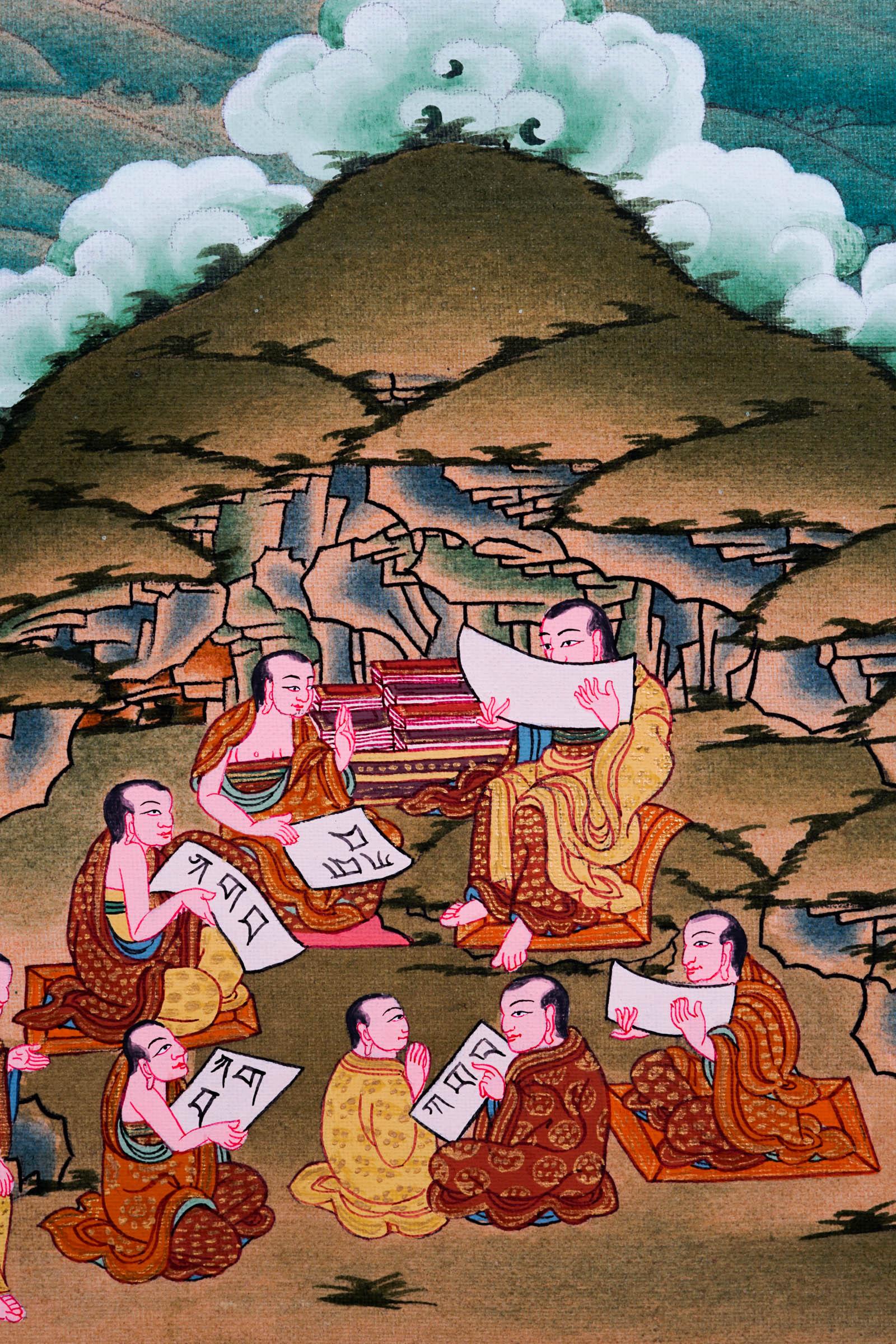 Buddha Life Thangka Painting - Best handpainted thangka painting - HimalayasShop