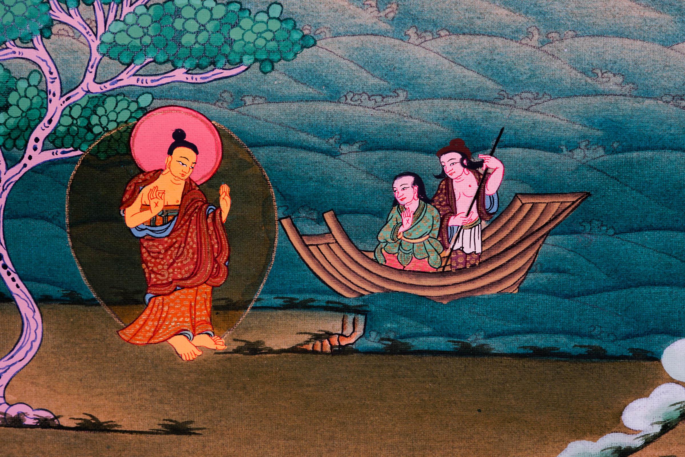 Buddha Life Thangka Painting - Best handpainted thangka painting - HimalayasShop