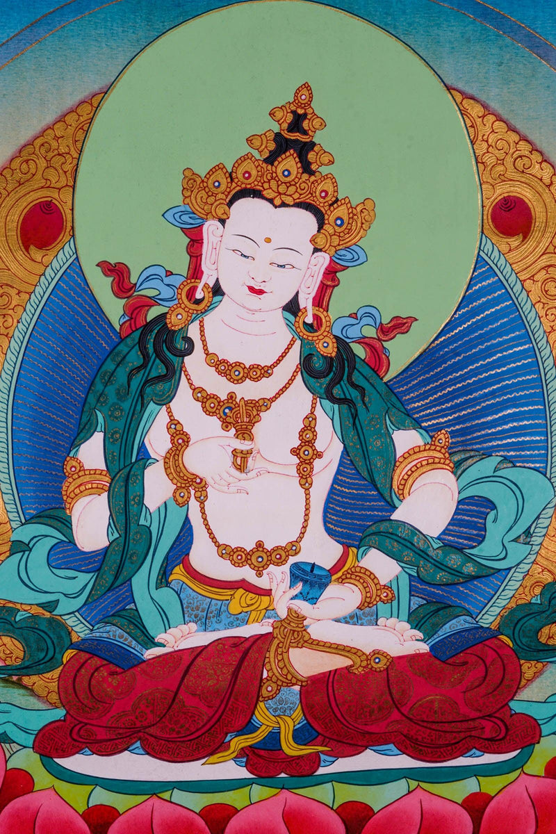 Tibetan Buddhism Vajrasattva Thangka - Himalayas Shop