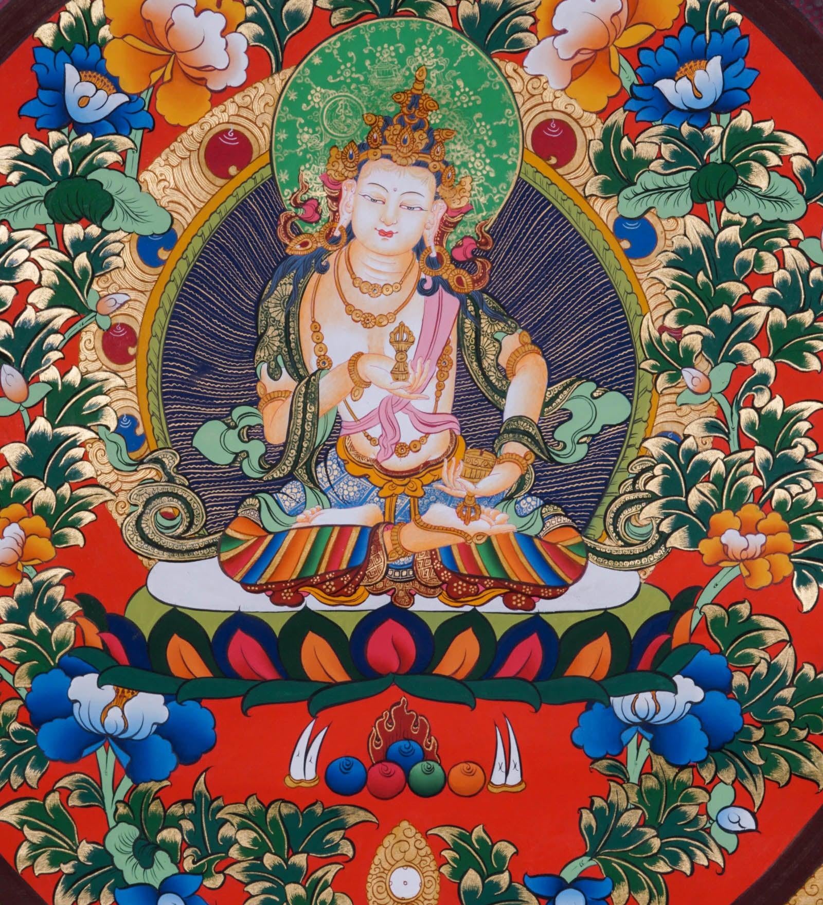 Bajrasattwa Thangka Painting - Himalayas Shop