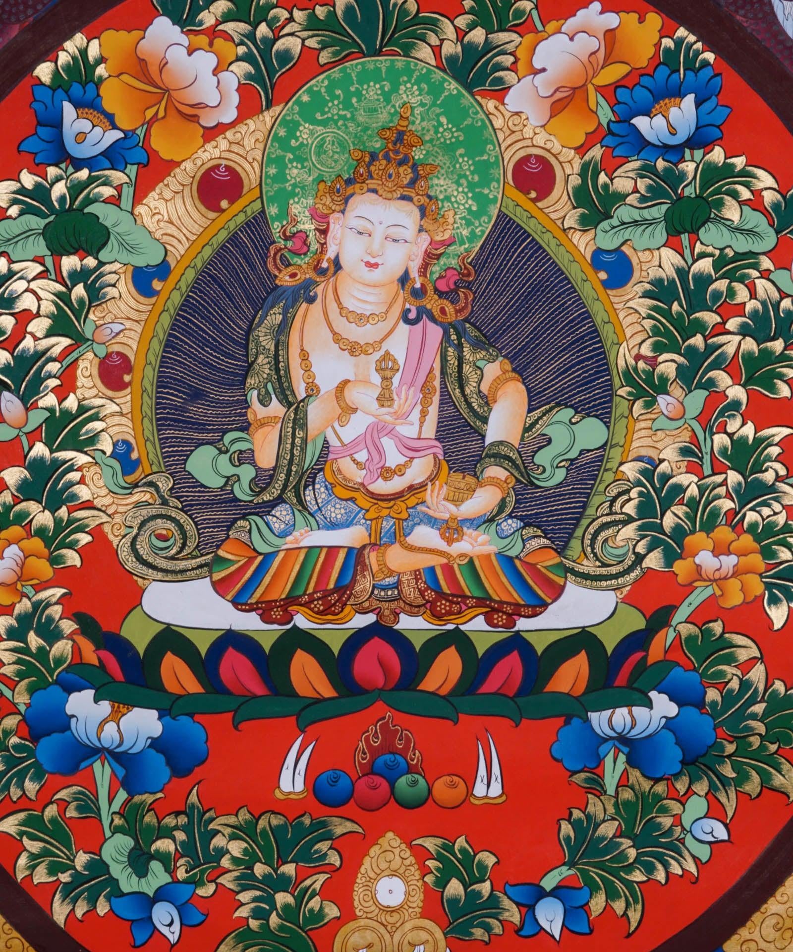 Bajrasattwa Thangka Painting - Himalayas Shop