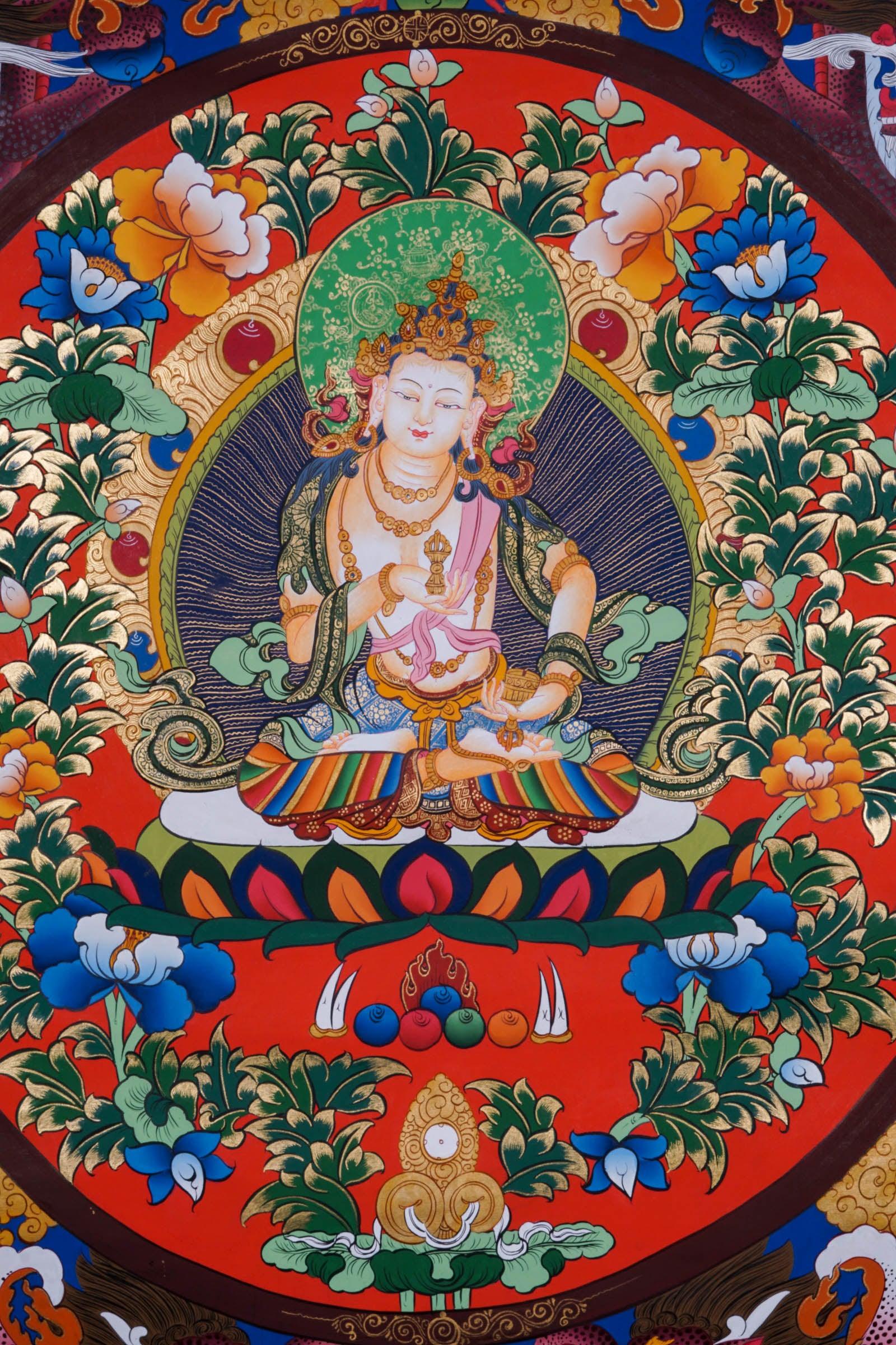 Bajrasattwa Thangka Painting - Himalayas Shop