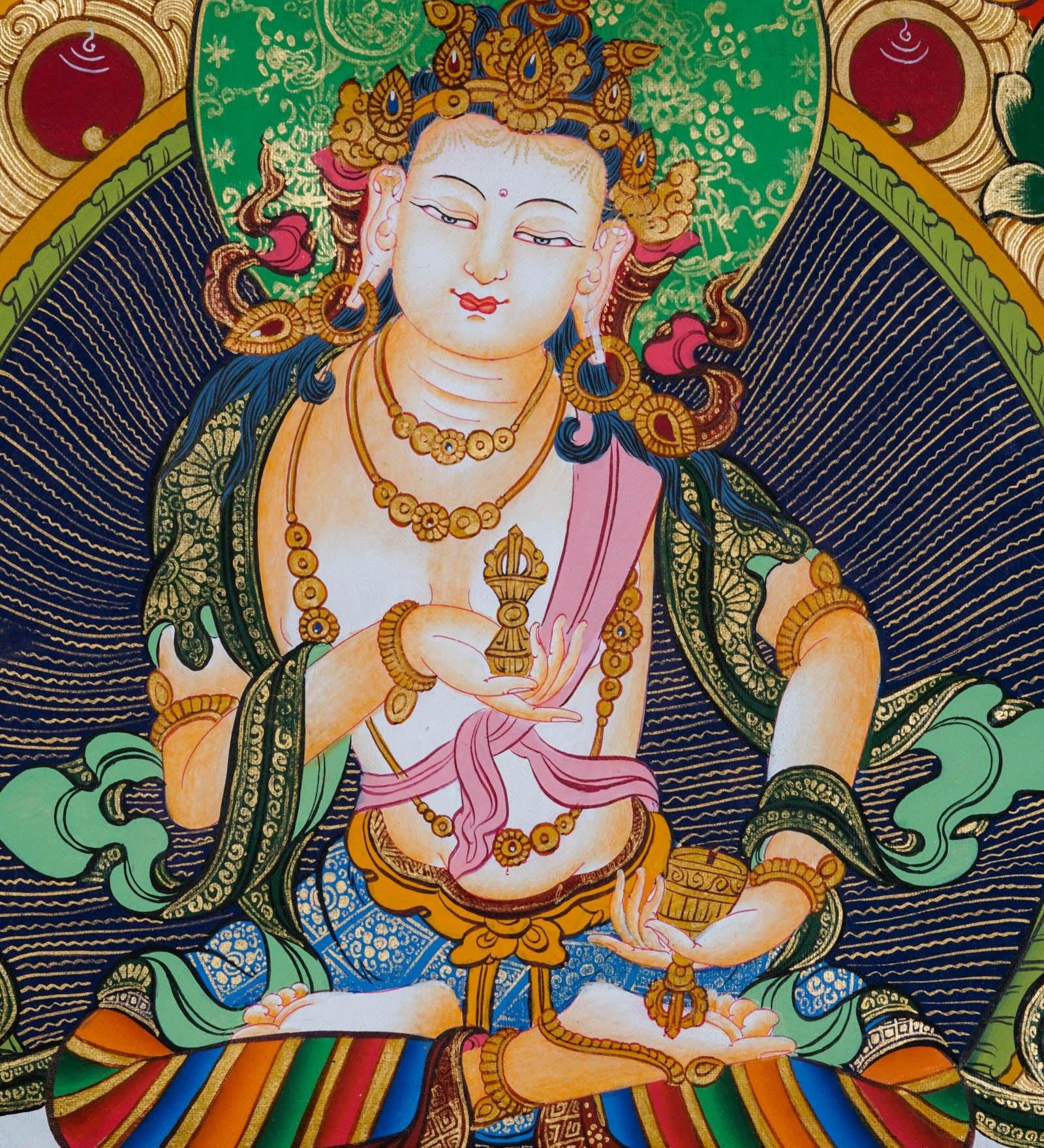 Bajrasattwa Thangka Painting - Himalayas Shop