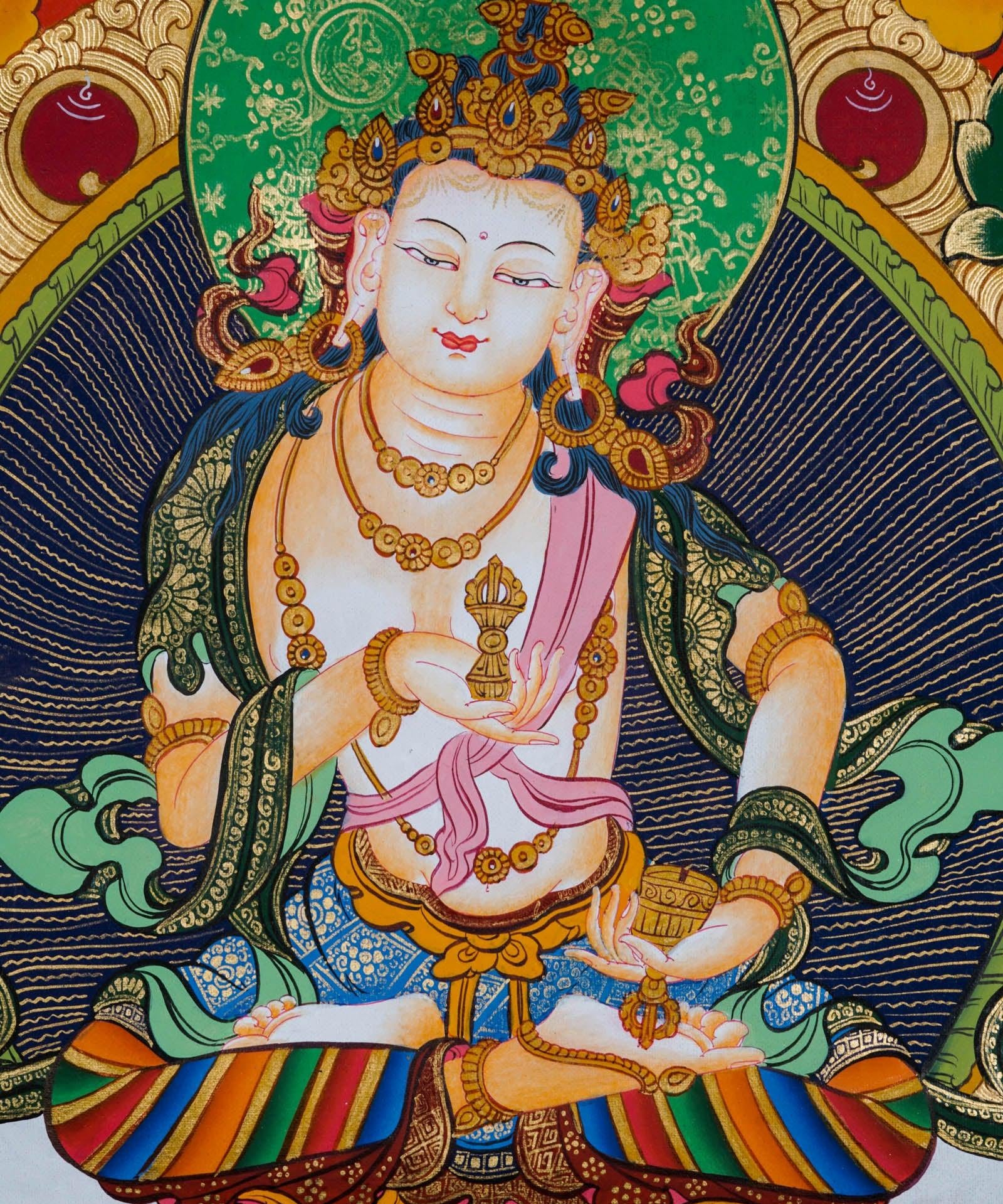 Bajrasattwa Thangka Painting - Himalayas Shop