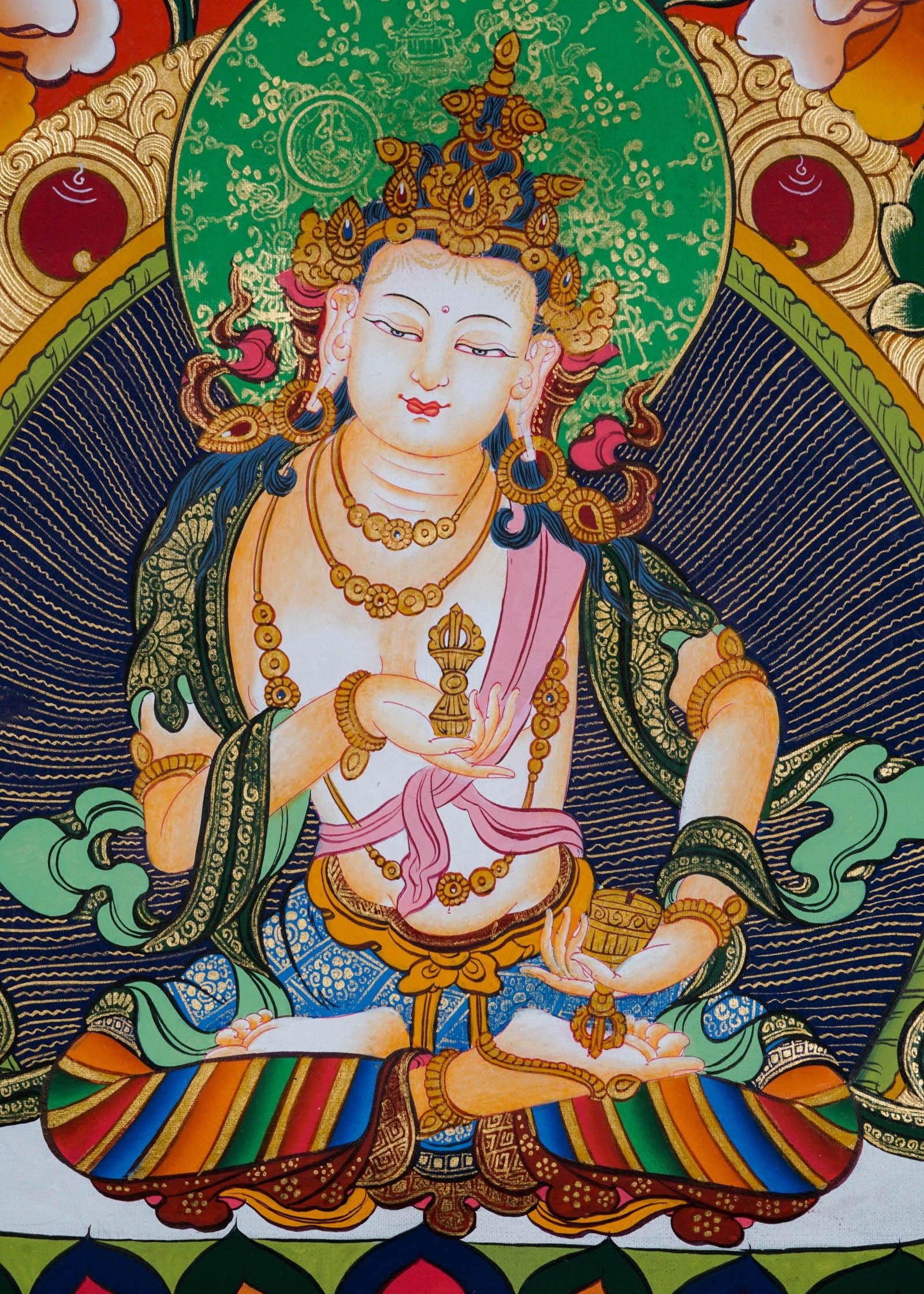 Bajrasattwa Thangka Painting - Himalayas Shop