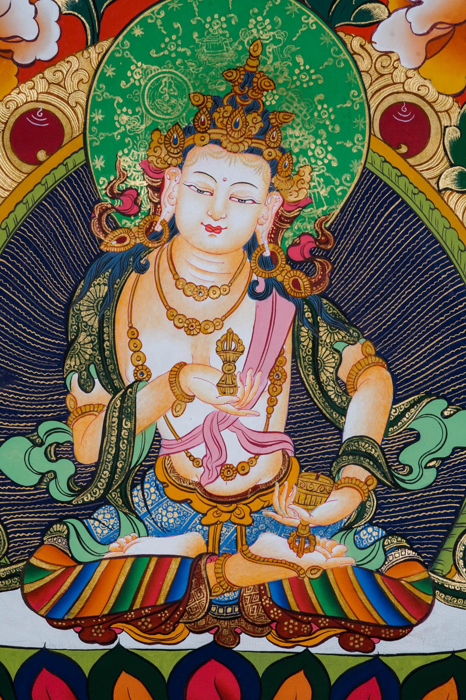 Bajrasattwa Thangka Painting - Himalayas Shop