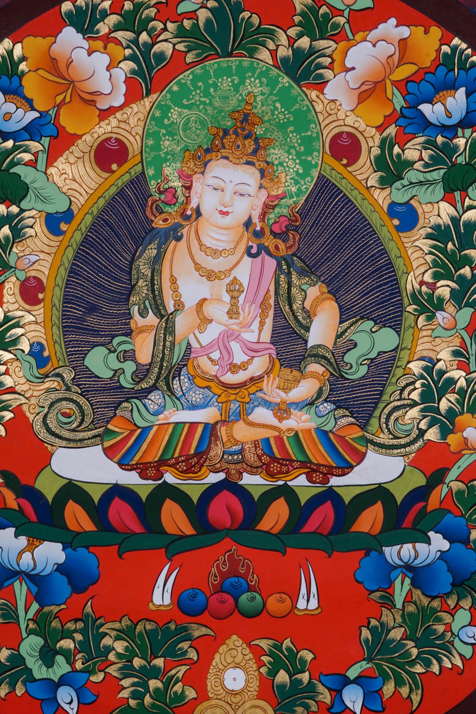 Bajrasattwa Thangka Painting - Himalayas Shop