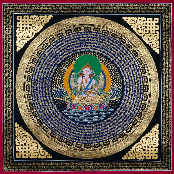 Vajrasattva Mandala Thangka - Best handpainted thangka painting - HimalayasShop 