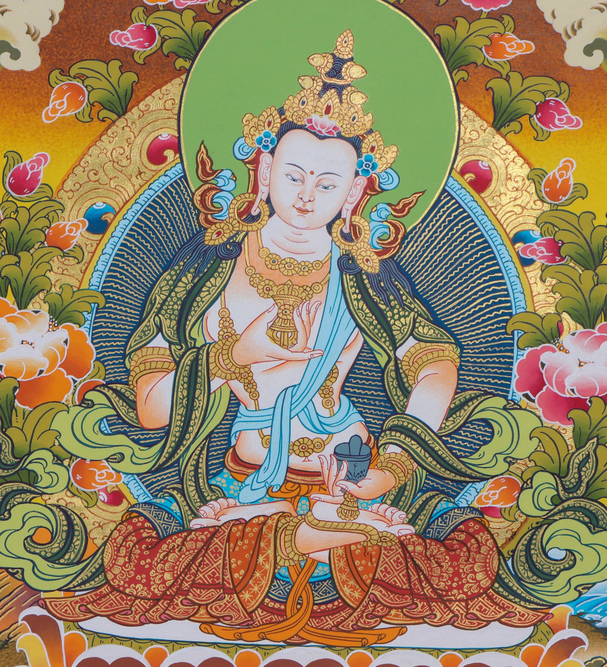Vajrasattva Thangka Painting - Himalayas Shop
