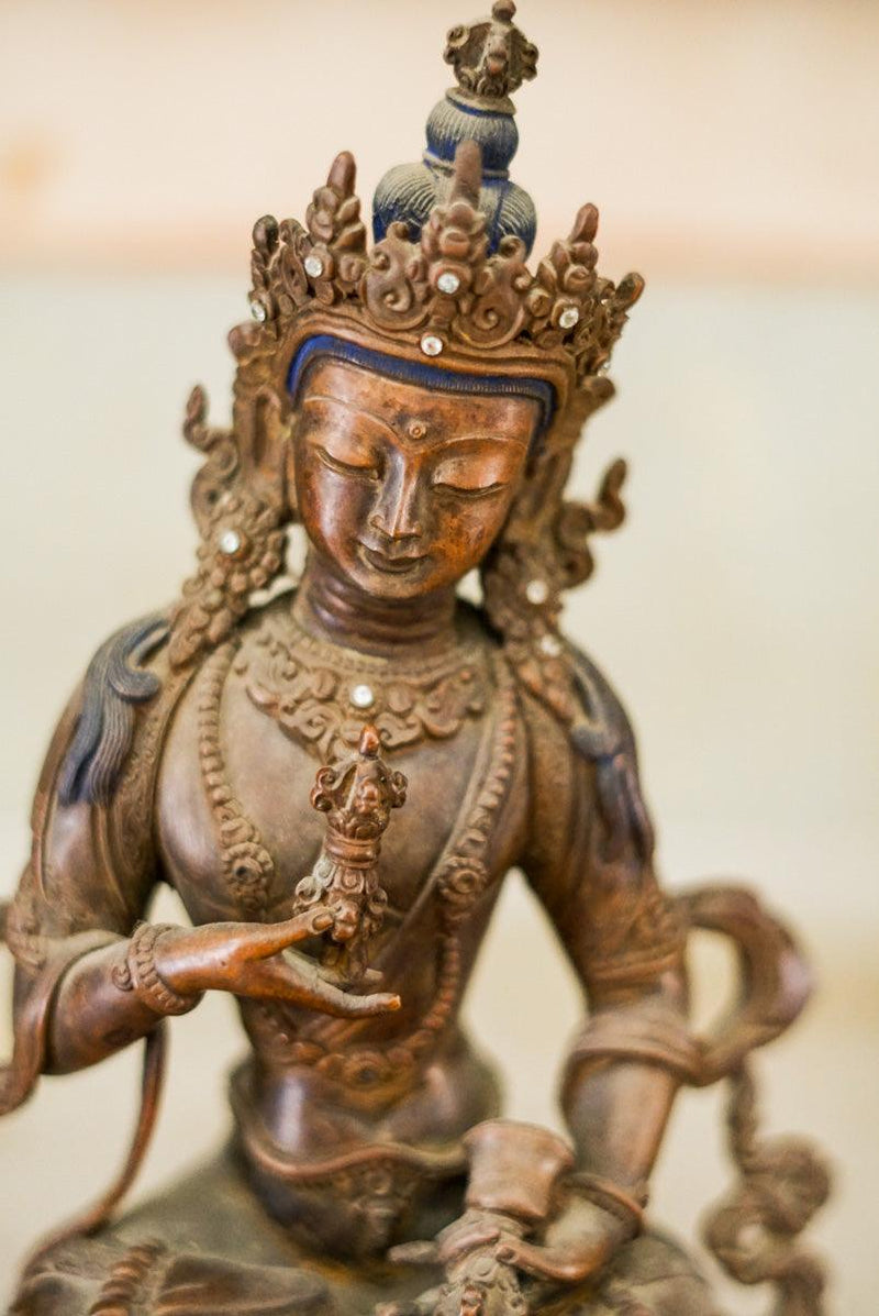 Buy best Oxidized Copper Bajrasattwa Statue for your meditation altar. Statue for positivity. Buy Best Buddha Statue here. Best Buddhist gift or spiritual gifts for your family, friends and loved once. Best gift for decoration