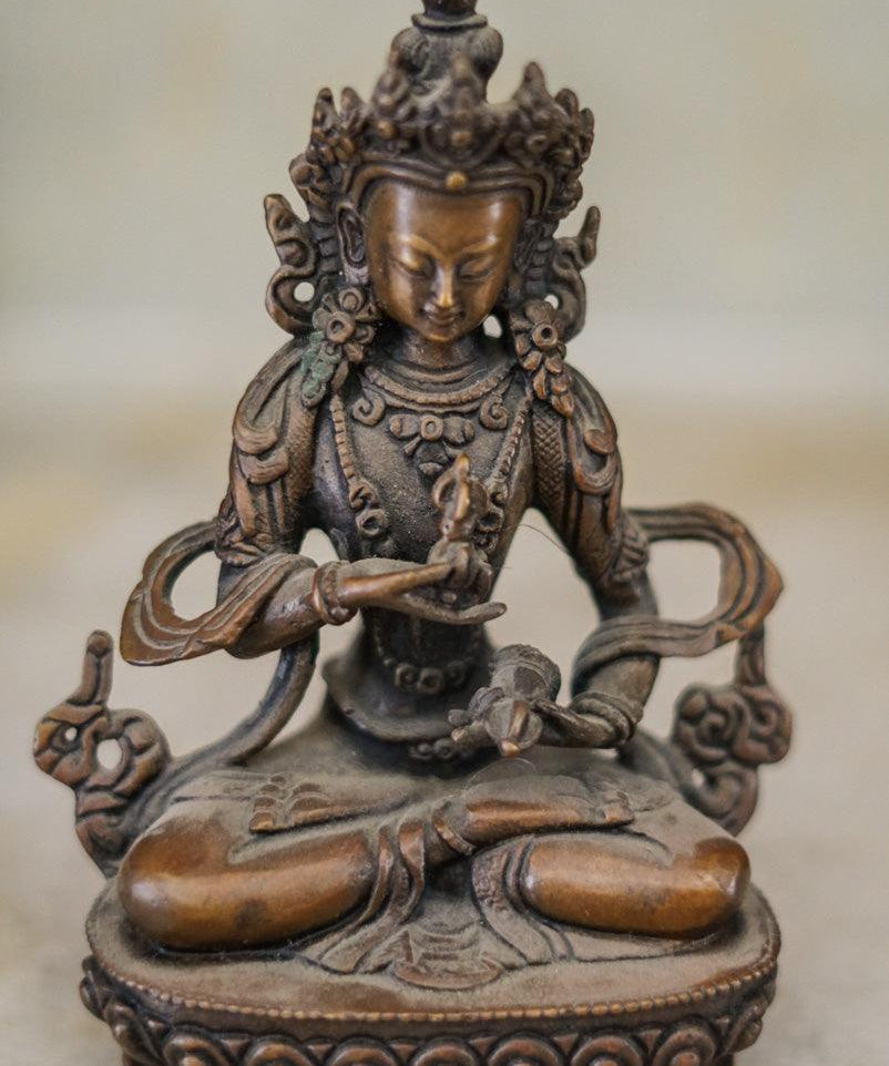 Buy best Oxidized Copper Bajrasattwa Statue for your meditation altar. Statue for positivity. Buy Best Buddha Statue here. Best Buddhist gift or spiritual gifts for your family, friends and loved once. Best gift for decoration