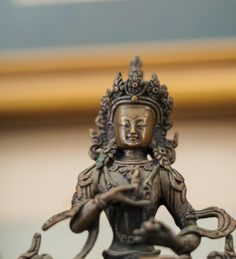 Buy best Oxidized Copper Bajrasattwa Statue for your meditation altar. Statue for positivity. Buy Best Buddha Statue here. Best Buddhist gift or spiritual gifts for your family, friends and loved once. Best gift for decoration