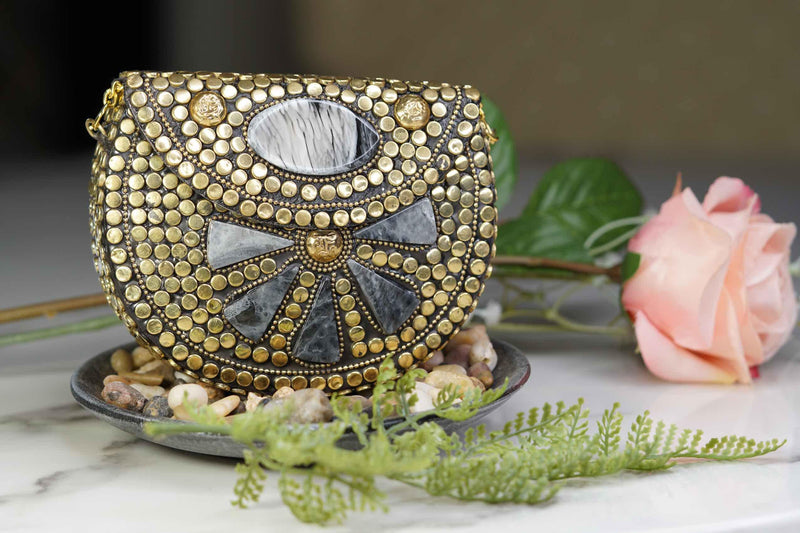 Metal Stone Boho Bags