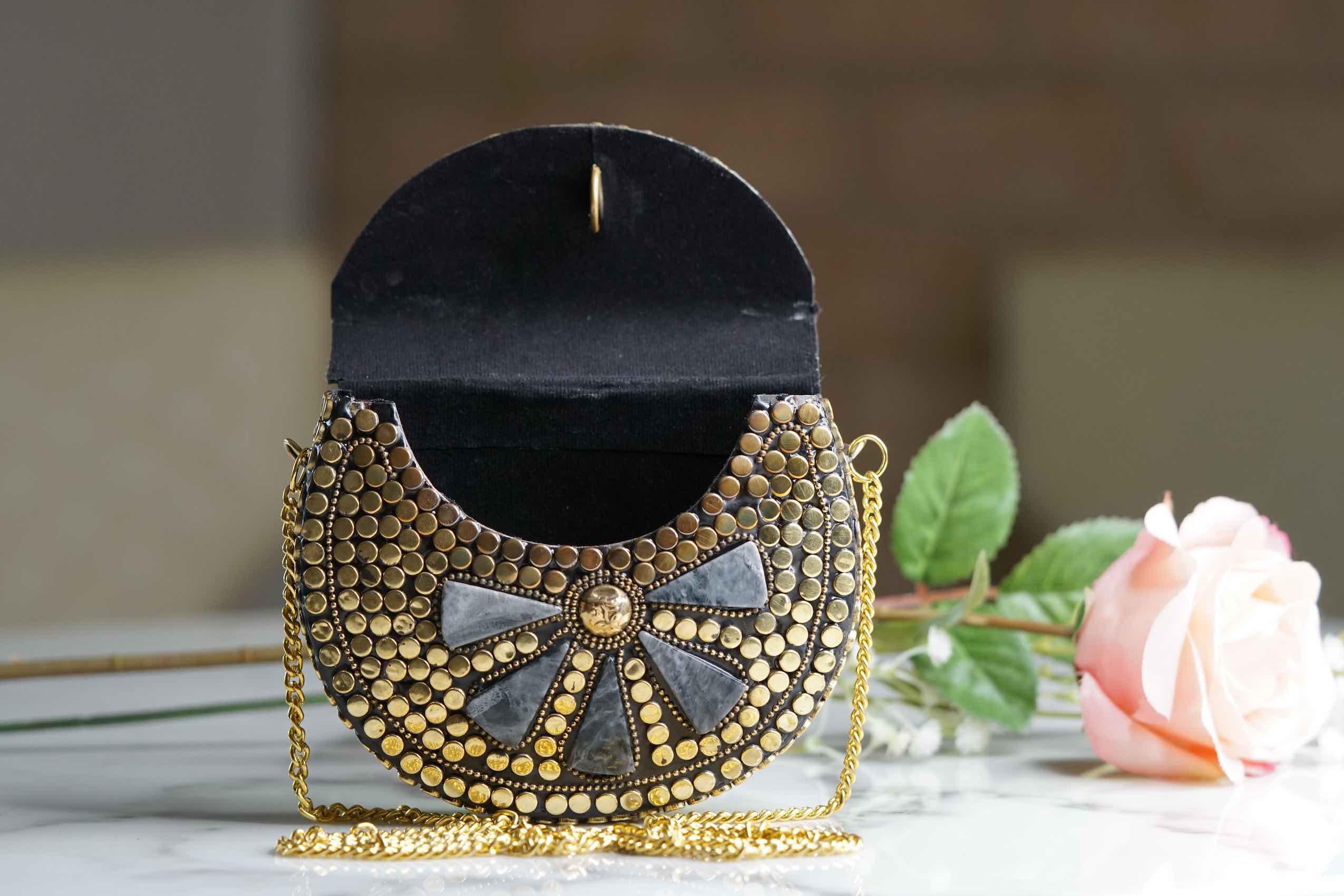 Metal Stone Boho Bags