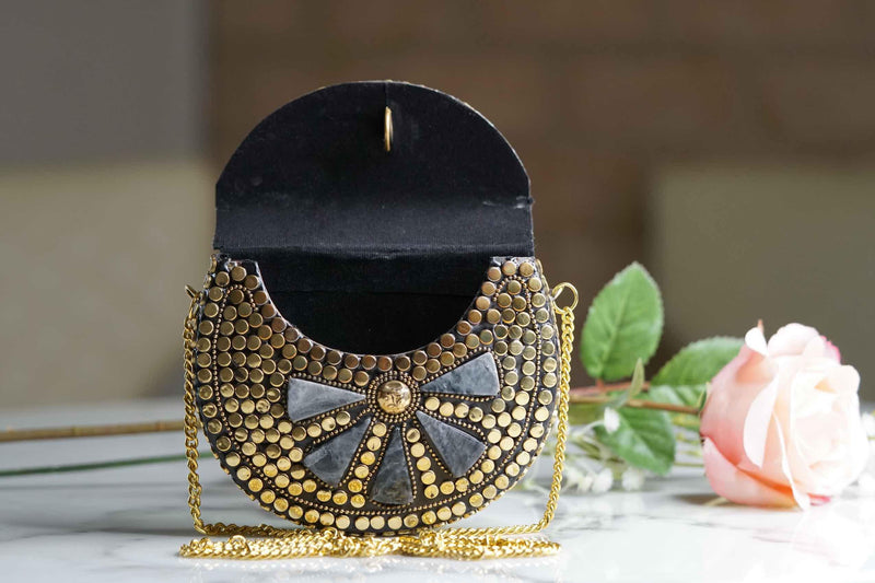 Metal Stone Boho Bags