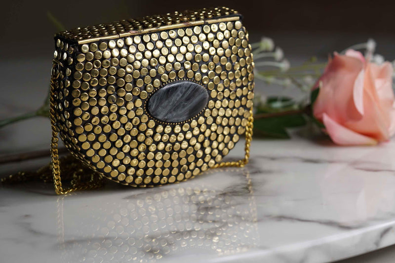 Metal Stone Boho Bags