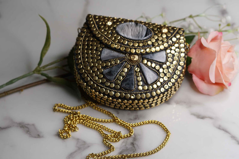 Metal Stone Boho Bags