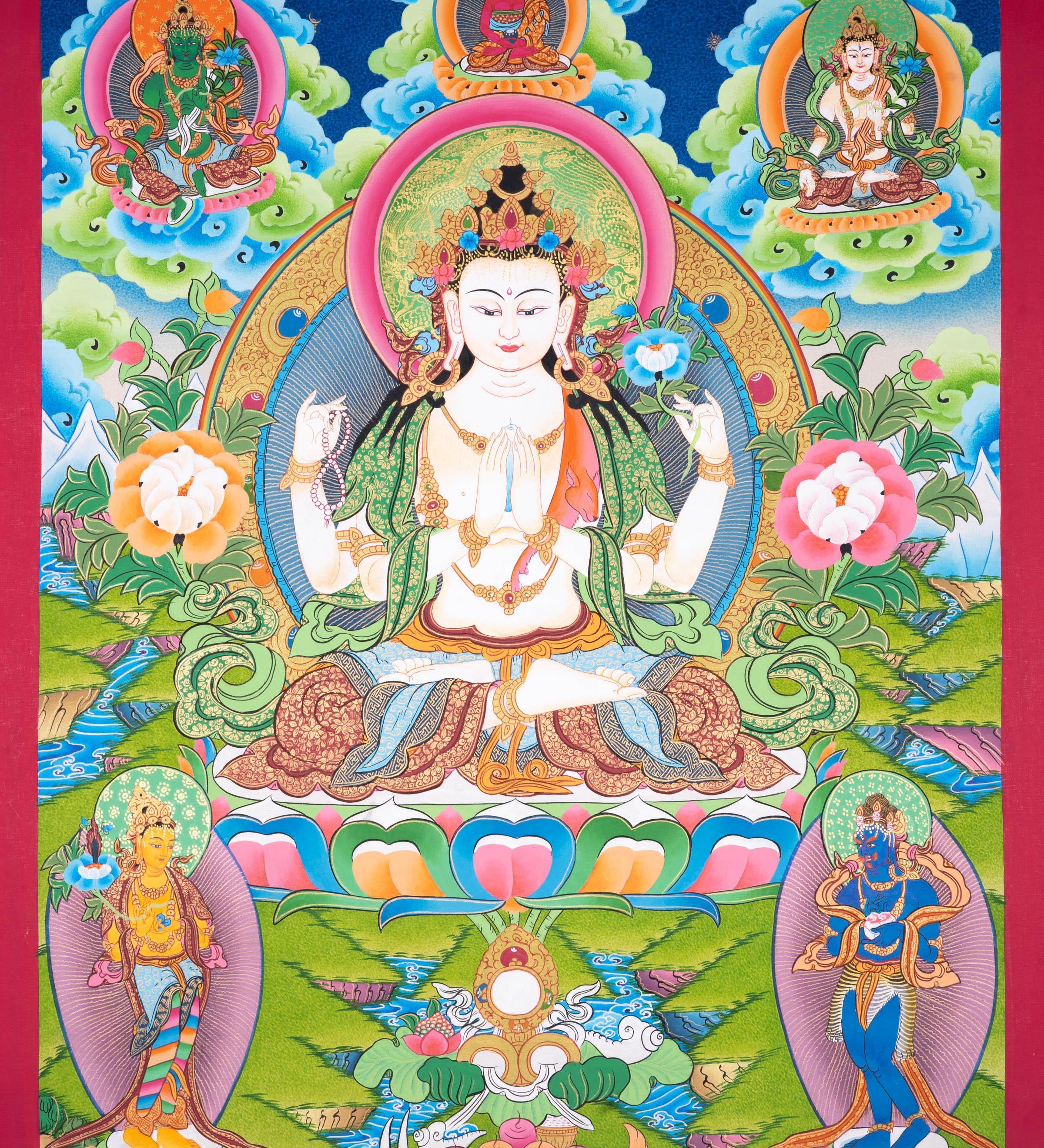 Chenrezig Bodhisattva thangka