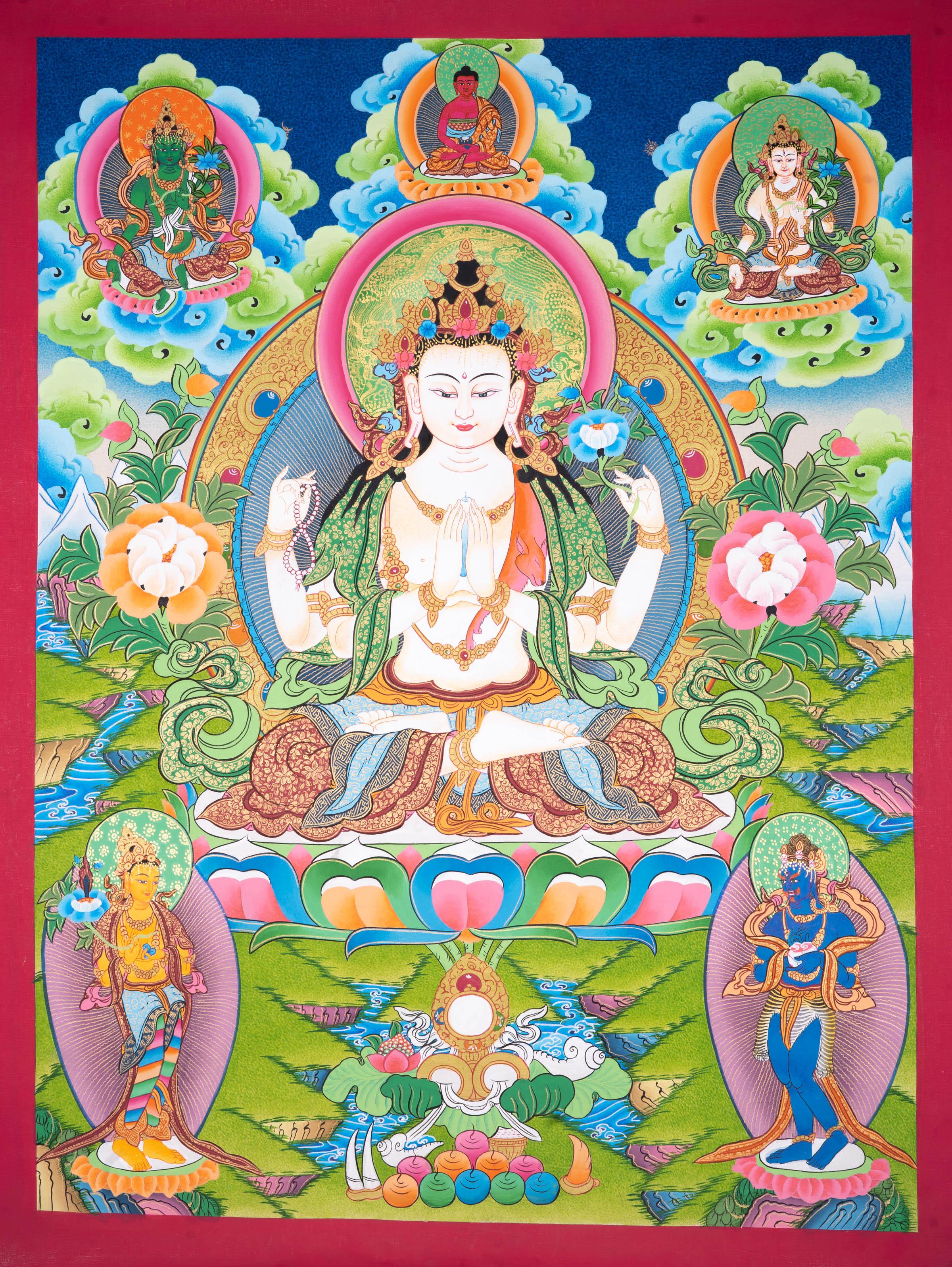 Chenrezig Bodhisattva thangka