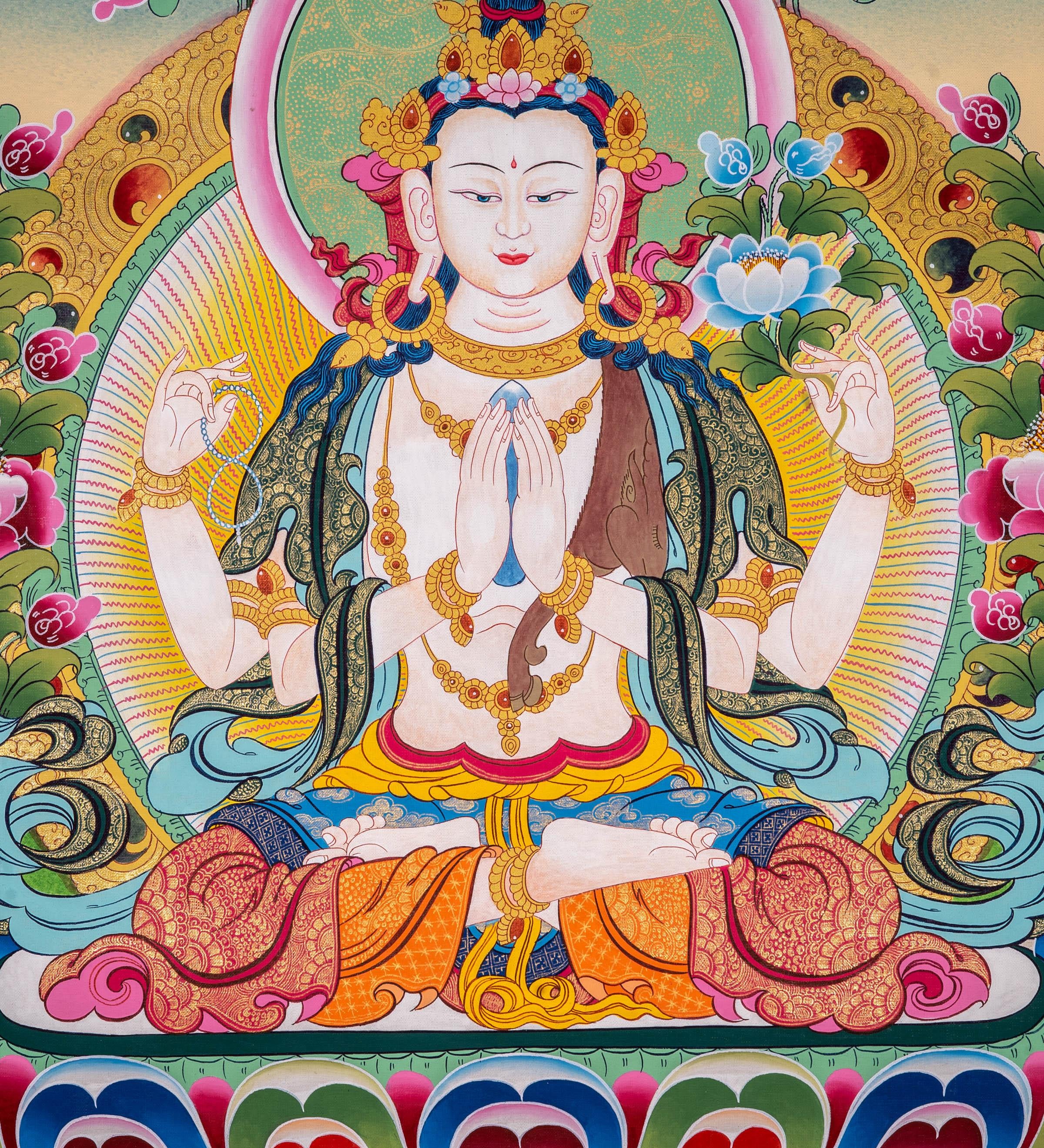 Tibetan Hanging Chenrezig Art - Himalayas Shop