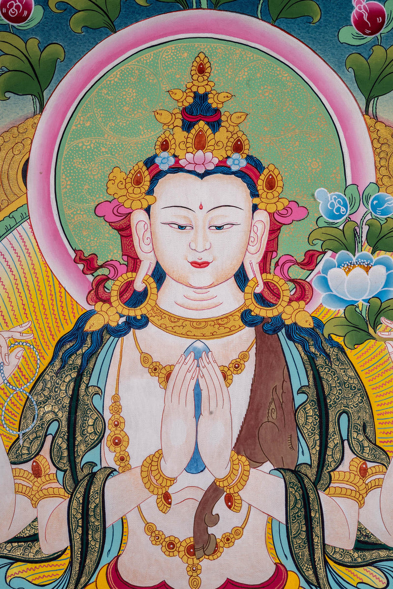 Tibetan Hanging Chenrezig Art - Himalayas Shop