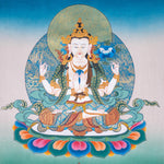 Buddhist thangka Chenrezig Bodhisattva - Himalayas Shop