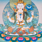 Buddhist thangka Chenrezig Bodhisattva - Himalayas Shop