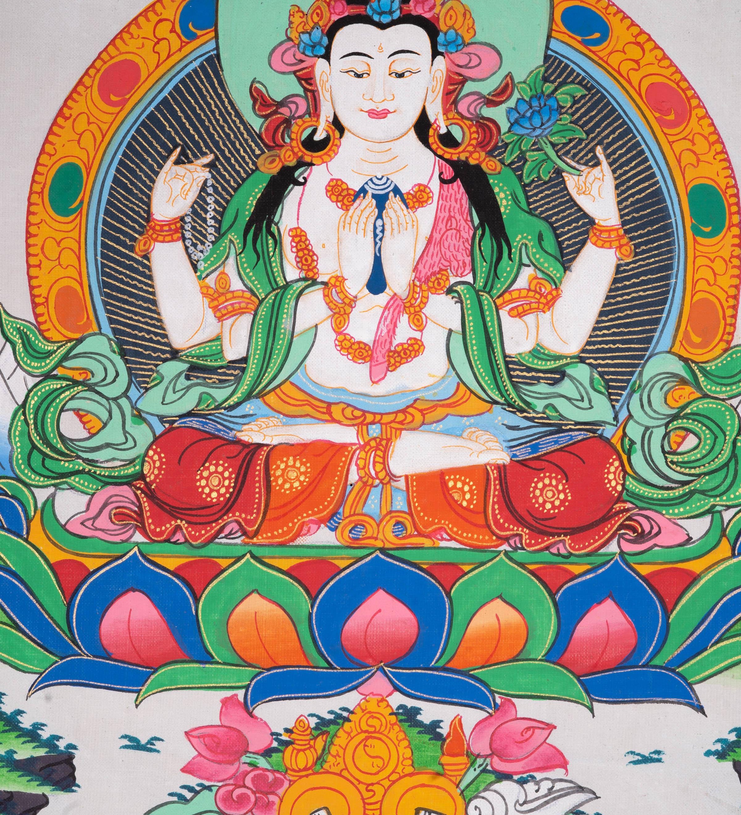 Kuan Yin thangka art - Himalayas Shop